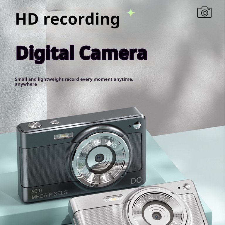 Fnyoxu Student Digital Camera With 56MP CCD Sensor, Auto Focus
