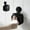 Black, variant on EDHITNR Manual Soap Dispenser, Suction Cup Wall Mounted No Drill Plastic Soap Pump, Strong Vacuum Adhesive ABS Dispenser for Bathroom Kitchen Sink Shower Gel Lotion