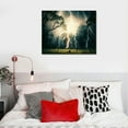 thumbnail image 4 of ONETECH  Blue Lightning Canvas Wall Art Boys Room Decor Wall Art Canvas Prints Pictures Modern Artwork for Bedroom Home Decorations Painting Contemporary Art Framed Ready to Hang, 4 of 4