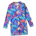 thumbnail image 4 of ATOGUTA Girls Tankini Swimsuit Long Sleeve Zipper Rash Guard Bathing Suit Swimwear with Sun Protection for Kids Size 8-13, Multicolor, 4 of 6