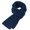 Navy, variant on Solid Color Ribbed Knit Scarf for Men Women, Thick Warm Long Winter Neck Wrap Soft Cozy Knitted Muffler Gray One Size