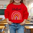 thumbnail image 2 of XEGLSBU Hoodies for Girls 10-12 Navy Blue Children's Autumn And Winter Part Letter Printed Round Neck Long Sleeved Sweatshirt Red-B Size 5-6 Years, 2 of 7