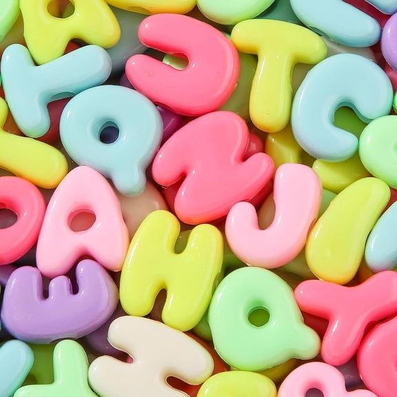 DESIGNICE 500Gram Large Letter Beads Big Chunky Letter Bead A-Z Acrylic Alphabet Bubble Beads for Paracord Bead Bag Charm Keychains Crafts Education Leaning (Yello&Green&Blue)