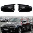 thumbnail image 3 of Gloss Black Side Mirror Cover Caps For X5 E70 X6 E71 2007-2013 Left And Right Replacement Trim, 3 of 5