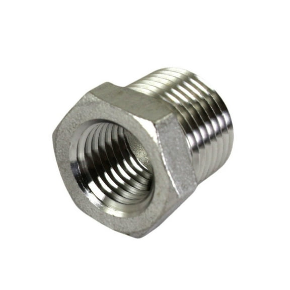 Bushing 3/8" Male x 1/4" Female NPT Stainless Steel Pipe Fitting