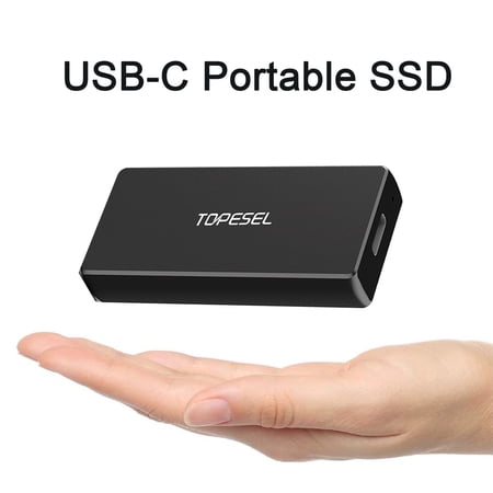 250G Mini Portable External Solid-State Drive USB 3.1 Black SSD Hard Drive