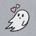 thumbnail image 2 of Dalix Heartly Ghost Embroidered Cropped Relaxed Cropped Soft Lightweight Loose T Shirt Womens in Athletic Heather S Small, 2 of 5