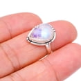 thumbnail image 3 of StarGems&reg; Natural Moonstone Handmade 925 Sterling Silver Ring 5.75 F2565, 3 of 7
