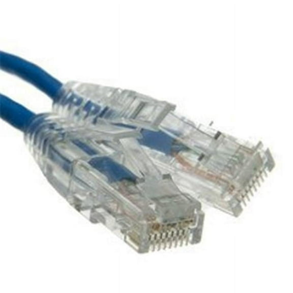 20 ft. Cat6A Slim Ethernet Patch Cable with Pure Copper & Snagless Molded Boot, Blue