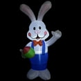 thumbnail image 3 of Northlight Inflatable Lighted Standing Easter Bunny with Egg Outdoor Decoration - 7', 3 of 8