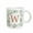 White, variant on 3drose, Monogram Initial Letter W in Gold Framed in Leaves and a Gold Square., 11oz Magic Transforming Mug