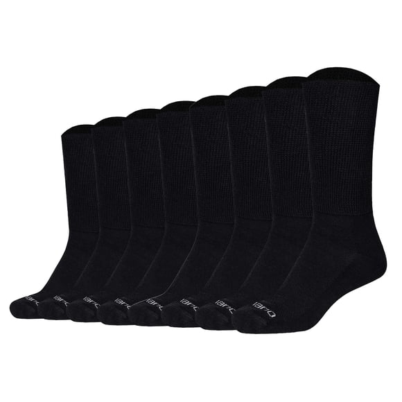 Calcetines Camano unisex, paquete de 8 - Calcetines orgánicos para diabéticos, calcetines para diabéticos, lisos Negro 43-46