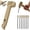 Khaki, variant on Multifunctional Camping Hammer & Tent Stake Puller, Tent Stake Hammer with 8 Ground Pegs Storage, 3-in-1 Camping Mallet for Camping Hiking