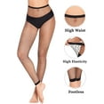 thumbnail image 4 of Shiyou-bas Résille Sans Pieds Taille Haute Collants Résille pour Femmes, Noir-B3, Taille Unique, 4 of 4