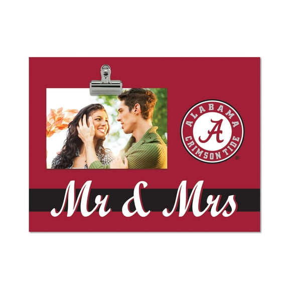 Alabama Crimson Tide 8" x 10.5" Briteline Mr & Mrs Clip Frame