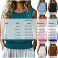 thumbnail image 3 of Women's Casual Pleated Sleeveless Top | Round Neck Elastic Hem Summer Blouse, 3 of 7