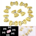 thumbnail image 1 of opvise 10Pcs Nail Art Stickers 3D Bowknot Pattern Alloy Rhinestone Nail Sticker for Dating, 1 of 8