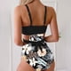 thumbnail image 5 of Traje de Baño de Bikini de Mujer Impreso Hueco Encaje Hasta Bikini Sexy, Traje de Baño sin Espalda para la Piscina Y el Mar, 5 of 8