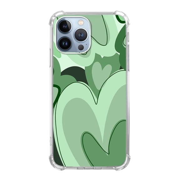 Green Swirl Case Compatible with iPhone 13 Pro Max,Unique Art Design TPU Shock-proof Full Cover