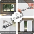 thumbnail image 4 of LCOKEIY Curtain Rod for Windows 28-62", 0.6in Single Curtain Rods for Bedroom, Door, Windows, Decorative Drapery Rod with Acrylic Diamond Finial, Silver, 4 of 6