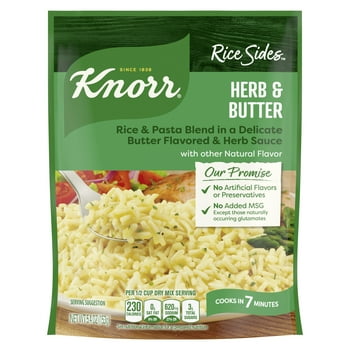 Knorr Rice Sides  & Butter Rice and Pasta Blend, Cooks in 7 Minutes, No Artificial Flavors, No Preservatives, No Added MSG 5.4 oz