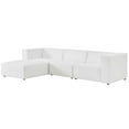 thumbnail image 1 of Sectional Sofa Set, Faux Vegan Leather, White, Modern Contemporary Urban Design, Living Lounge Room Hotel Lobby Hospitality, 1 of 10
