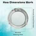 thumbnail image 2 of Nagina International 15" Premium Silver Lined Aluminum Nickel Plated Porthole Ship's Nautical Window | Maritime Wall Decor & Exclusive, 2 of 10