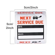 150 PCS Car Oil Change Sticker Auto Service Reminder Roll, Clear Window Lite Stock 150 Labels Next Service Due Sticker, Removable Vinyl Stickers, 2 x 2 inches