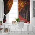 thumbnail image 5 of Fsddascl Red Forest Fall Blackout Curtains for Bedroom/Living Room, Thermal Insulated Kitchen Curtains, Autumn Botanical Leaves Modern Art Grommet Darkening Window Treatment Drapes 42"x63"x2, 5 of 6