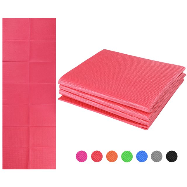 4mm Thick 68X24 Inch Foldable Yoga Mat Non Slip Folding Travel Yoga Mat for Pilates