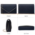 thumbnail image 2 of Bolso de noche Clutch Dasein Glistening azul marino para mujer, 2 of 6