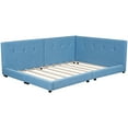 thumbnail image 4 of MODERNLUXE Upholstered Queen Size Daybed, Floor Sofa Bed with USB Ports, Blue, 4 of 8