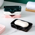 thumbnail image 5 of Ceramics Soap Holder, Rectangle Soap Dishes, Porcelain Soap Saver, Soap Tray, For Bathroom Kitchen-Dark Green-white, 5 of 8