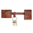 thumbnail image 3 of Bolso de Cinturón de Cuero PU Macarena con Colgante de Llaves Estilo Retro Monedero Cartera Casual Regalo de Navidad Marrón, 3 of 8