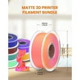 thumbnail image 3 of Dual Color PLA Filament Bundle, Matte PLA 3D Printer Filament Bundle, Dimensional Accuracy +/- 0.02 mm, 250g Spool, 8 Rolls, 2kg in Total, 3 of 3