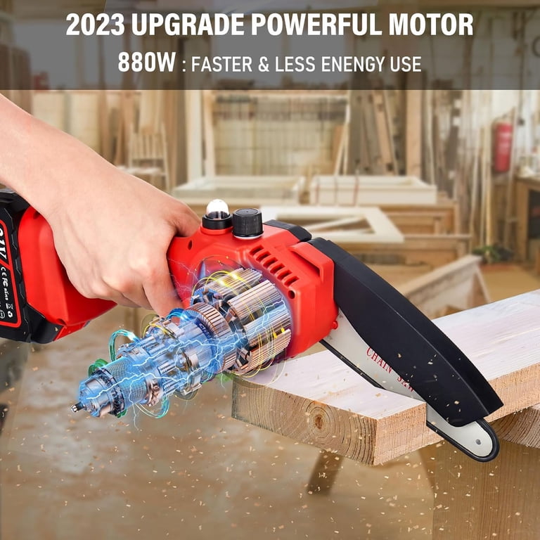 Mini Chainsaw Cordless Cordless Mini Chainsaw 6 Inch - Rechargeable ...