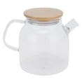 thumbnail image 3 of Teapot, Tea Kettle Tea Art Heat  Large Capacity Transparent 600ml With Wood Lid For Home, 3 of 8