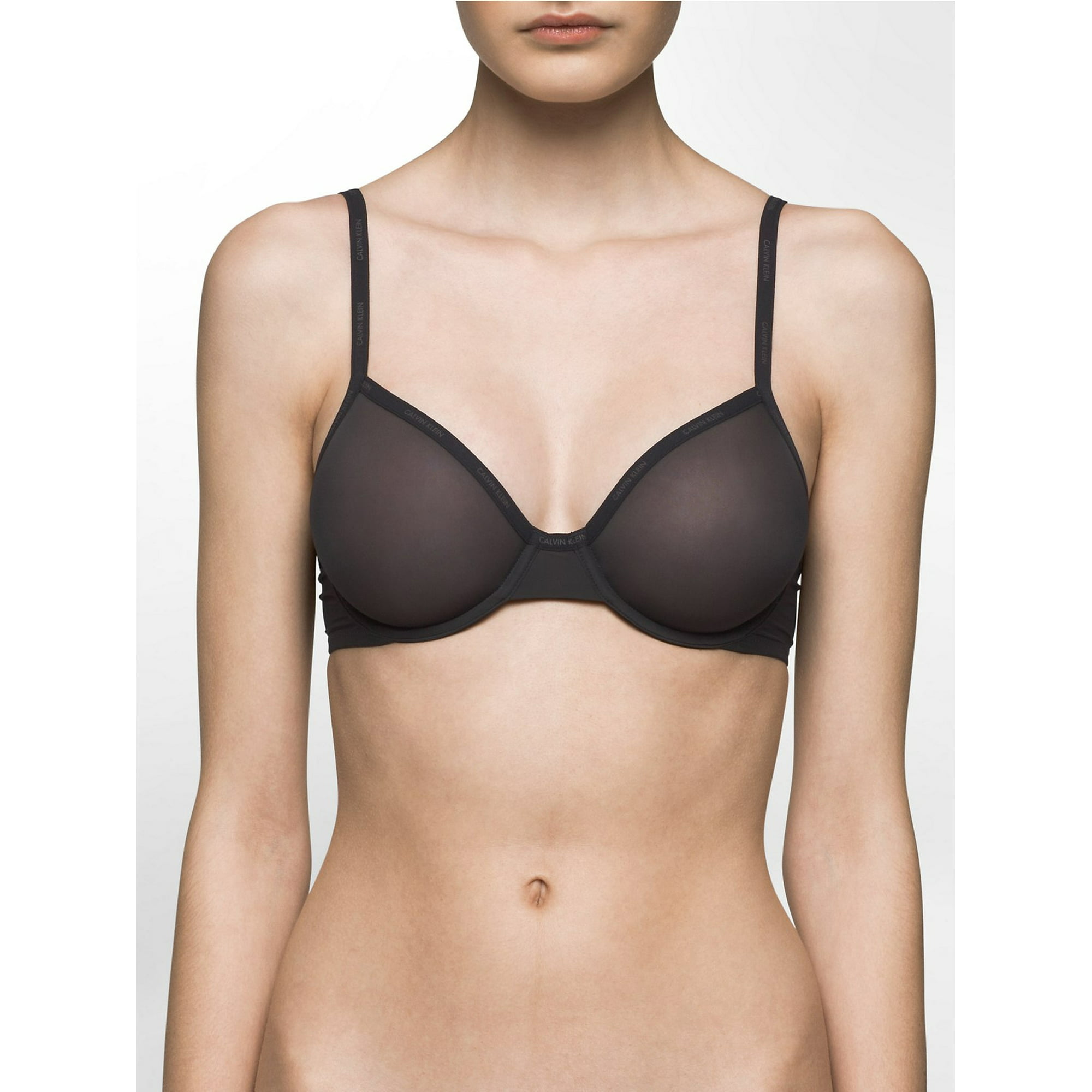 Calvin Klein Women's Perfectly Fit Lightly Lined Memory Touch T-Shirt Bra,  Black, 34B 