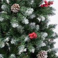 thumbnail image 4 of Árbol de Navidad Pino 100cm Arizona con Efecto Nevado Piñas y Frutos Rojos DOSYU, 4 of 4