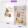 thumbnail image 2 of Trick or Treat Bloodhound Funny Mummy Cosplay Pumpkin Candy Basket 5x7in Folded Greeting Card Dog Lover Single Note Card with Envelope - 12016, 2 of 5