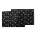 thumbnail image 3 of S4Sassy Black Lavender Leaves Washable Printed Dining Reversible Tablemats With Napkins Set, 3 of 3