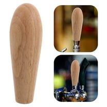 BESTYASH faucet handle Beer Tap Handle Wooden Rustic 1Set for Home Brewing
