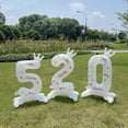 thumbnail image 4 of 32inch White Balloons Birthday Number Balloons Outdoor Baby Shower Decoration for Kids Adult Standing Number Balloon, 4 of 6