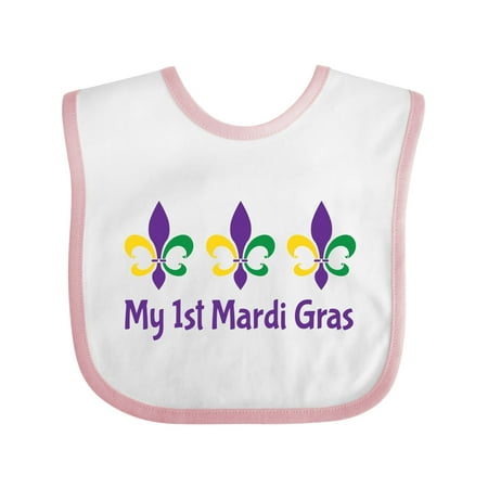 

Inktastic My 1st Mardi Gras Fleur De Lis Gift Baby Boy or Baby Girl Bib