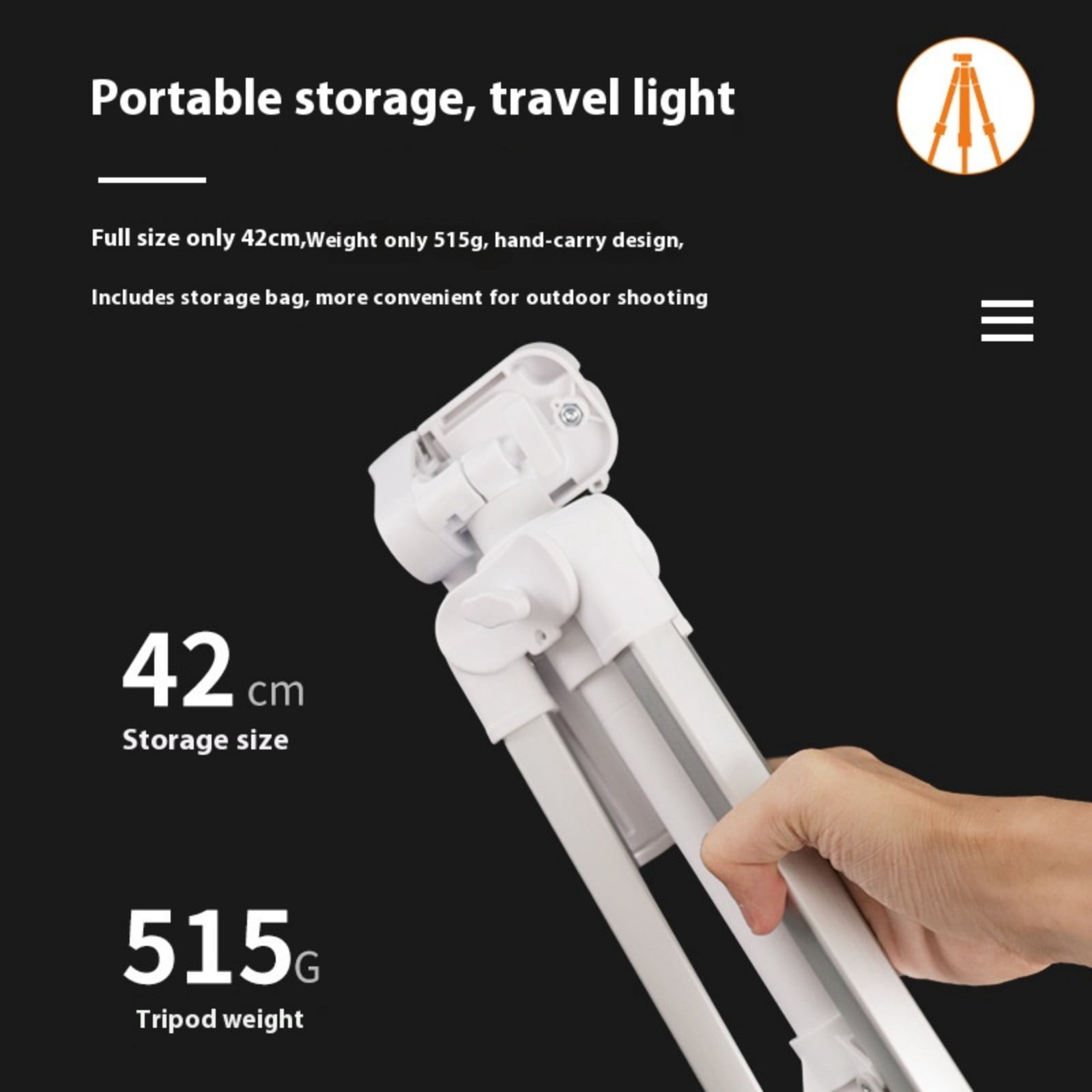 Extendable Tripod Stand for Phone/Sport Camera 57in Phone Tripod with 360 Degree Rotating 1/4in Mounting Screw