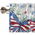 thumbnail image 5 of 3-Piece Kitchen Curtains and Valances Set Patriotic 4th of July Rod Pocket Soft Kitchen Curtain Set Washable Kitchen Window Curtains Set Butterfly Star American USA Flag, 5 of 6