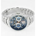 thumbnail image 4 of 48mm Montres Carlo Luxury Analog Men's Metal Band Quartz Dress Sport Wrist Watch (Silver/Blue), 4 of 4