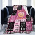 thumbnail image 2 of Christian Blanket Inspirational Thoughts Throw Blanket Bible Verse Prayers Get Well Soon Blankets Soft Lightweight Flannel Blanket 40"x50", 2 of 6