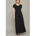 thumbnail image 2 of Made by Johnny Women's Short Sleeve Loose Plain Casual Long Maxi Dresses with Pockets L BLACK, 2 of 6