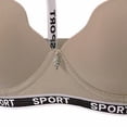 thumbnail image 5 of EaskTriop Wireless Bras for Women - Seamless Ribbed Push Up Bralette No Underwire Supportive Everyday Comfort T-Shirt Bra Letter Print, 5 of 6